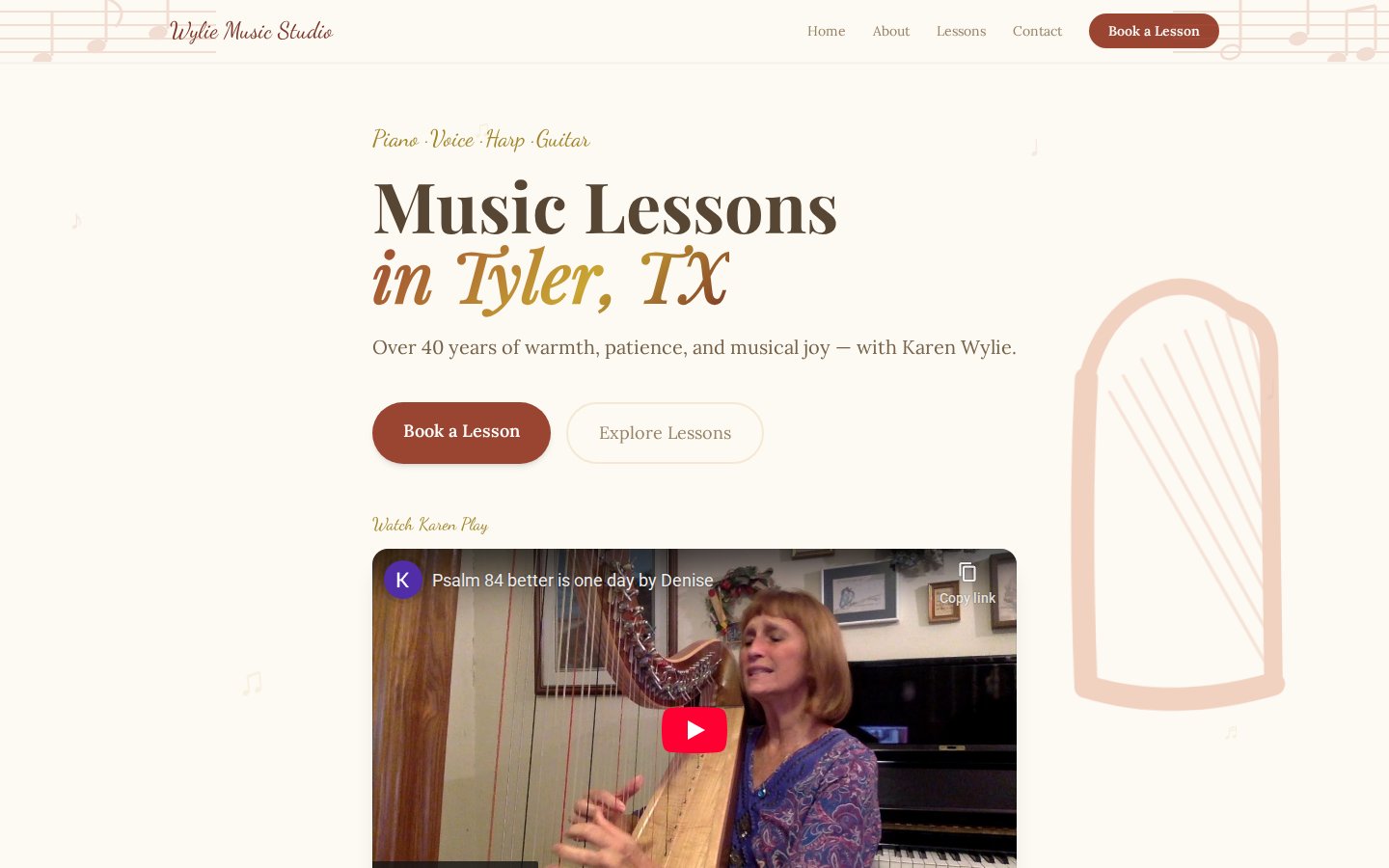 Screenshot of Wylie Music Studio